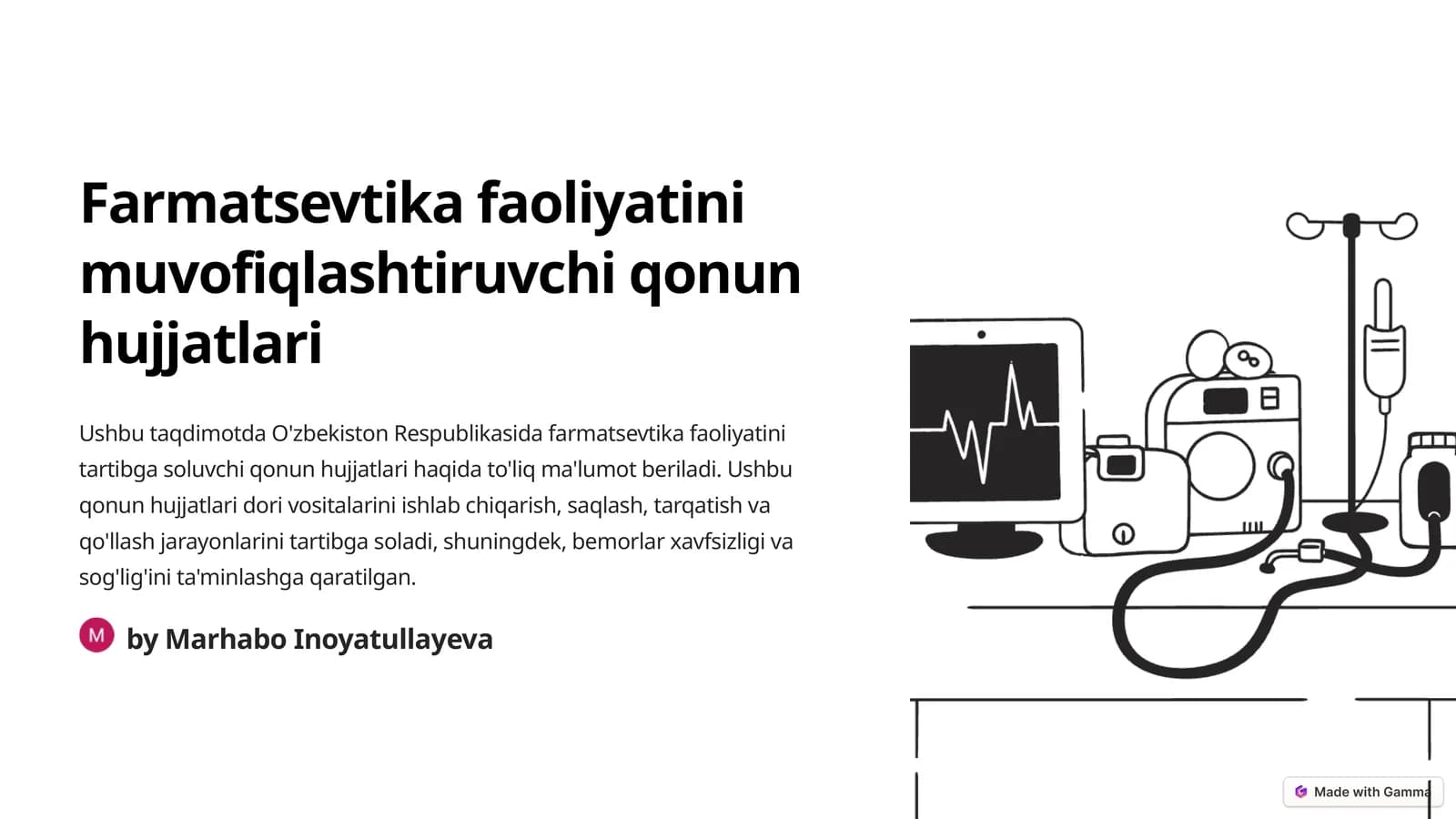 Farmatsevtika faoliyatini muvofiqlashtiruvchi qonun hujjatlari