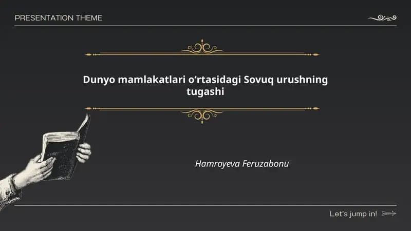 Dunyo mamlakatlari oʻrtasidagi Sovuq urushning tugashi