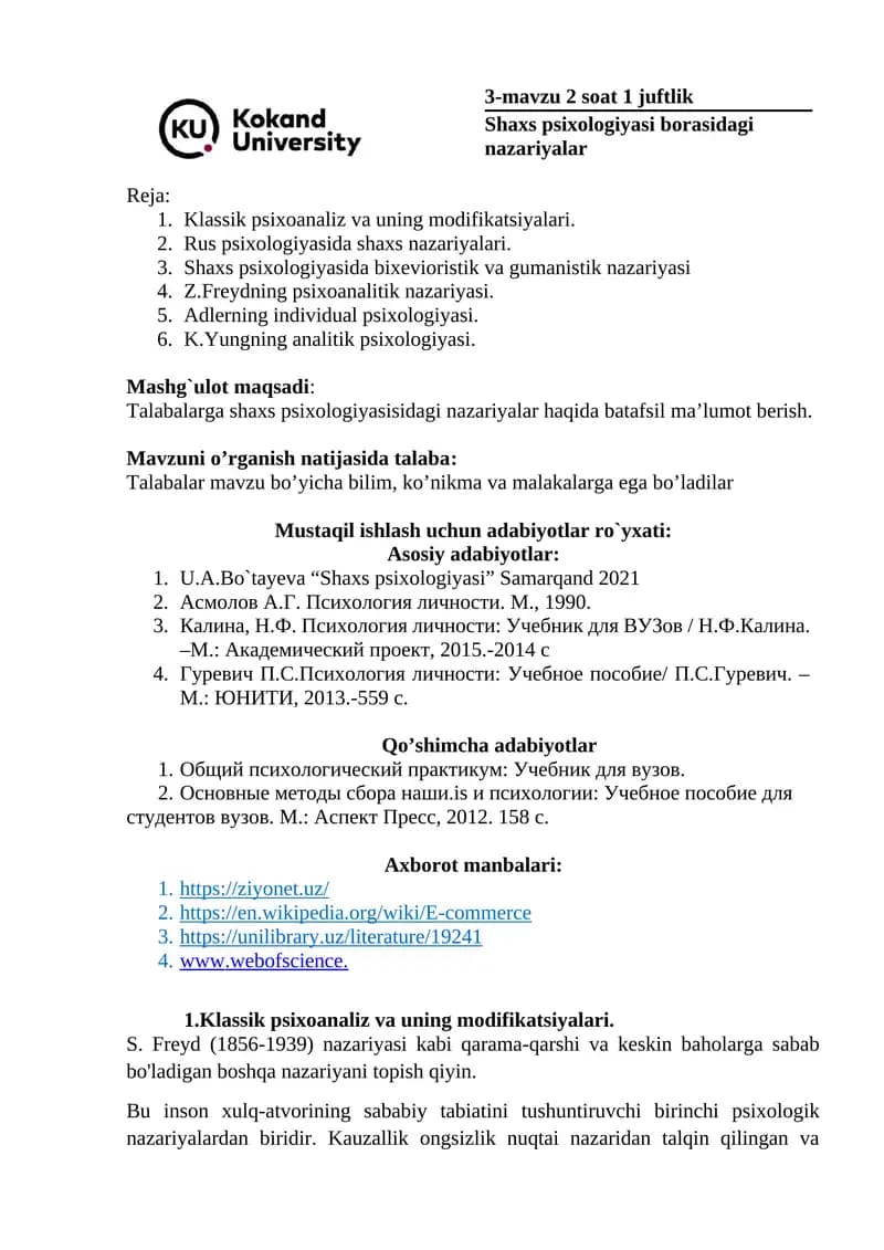 3-mavzu 2 soat 1 juftlik