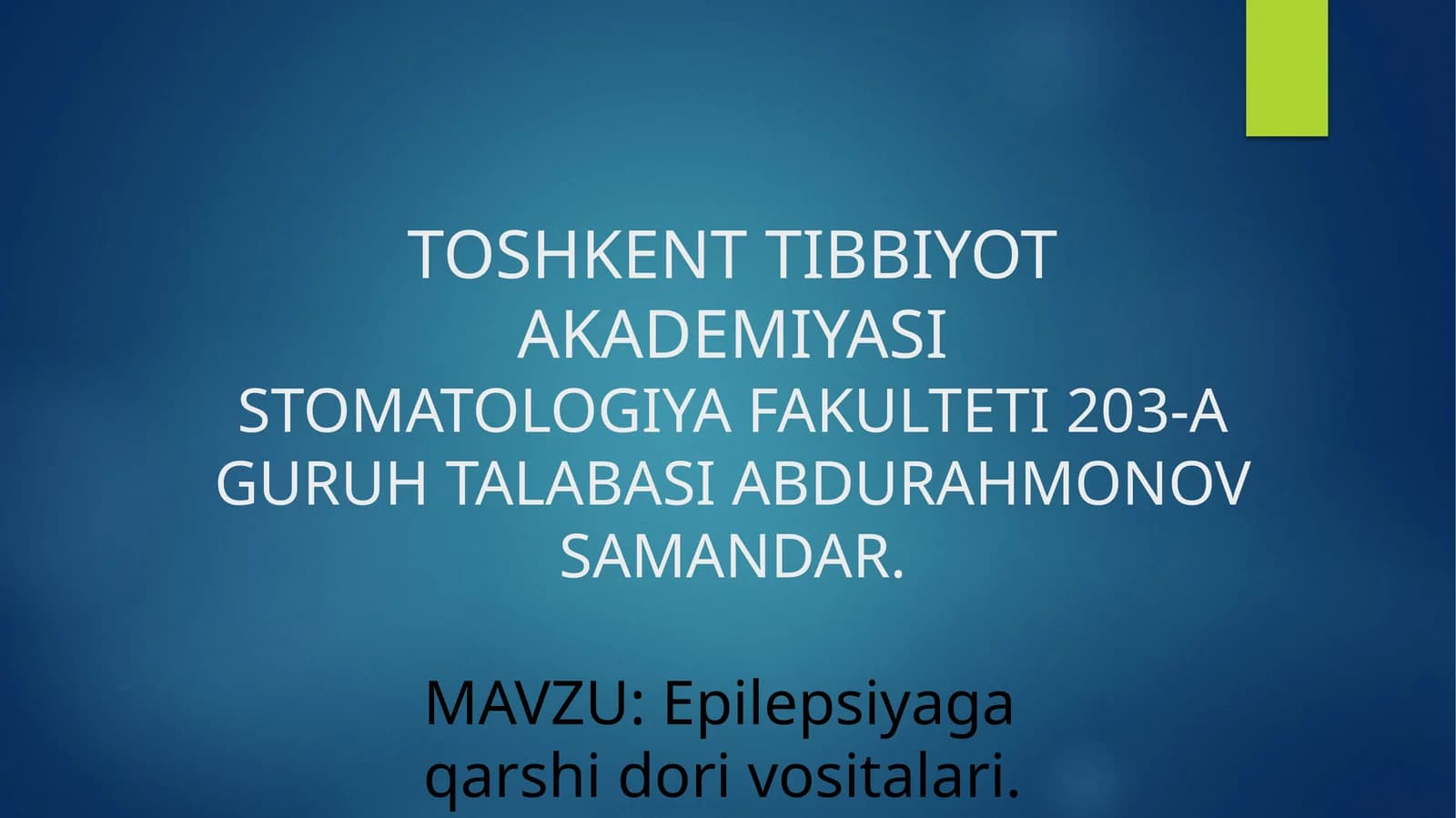 Epilepsiyaga qarshidorivositalari