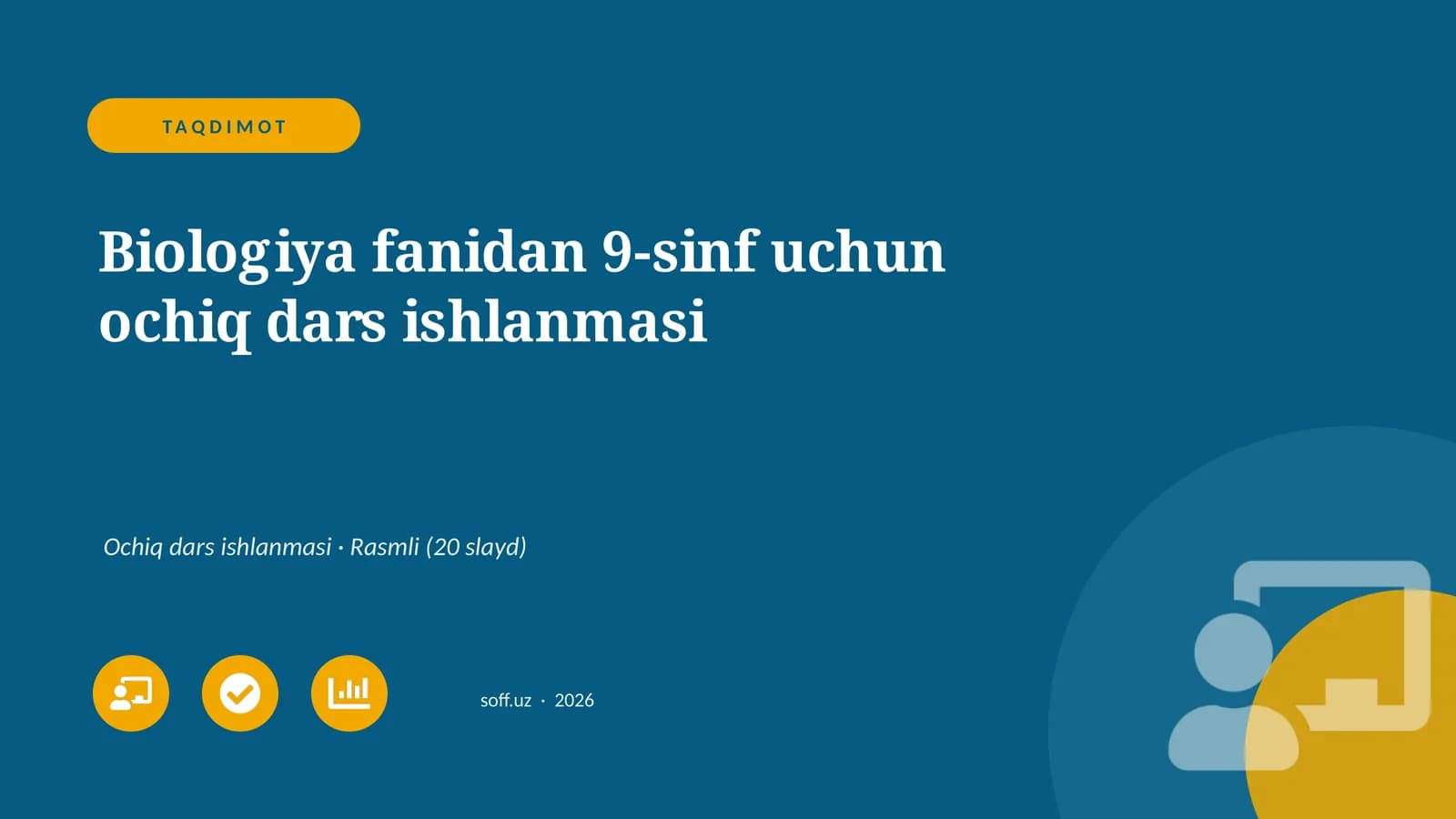 Biologiya fanidan 9-sinf uchun ochiq dars ishlanmasi