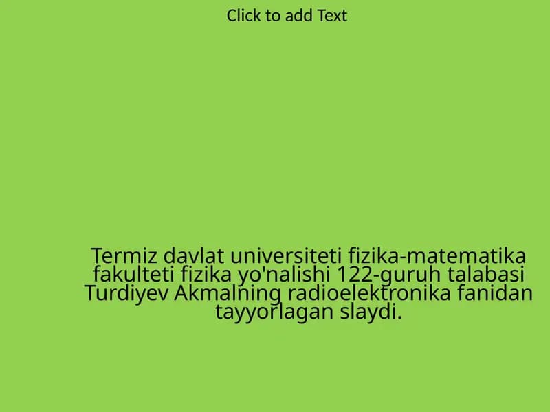 Radioelektronika fanidan slayd