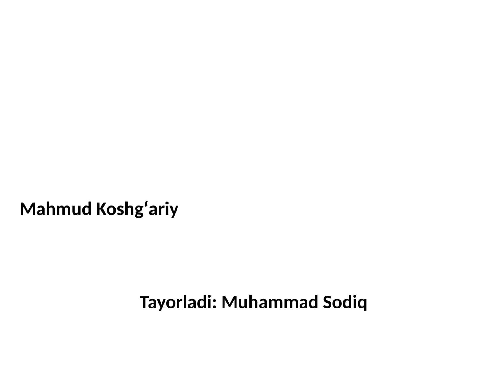 Mahmud Koshgʻariy