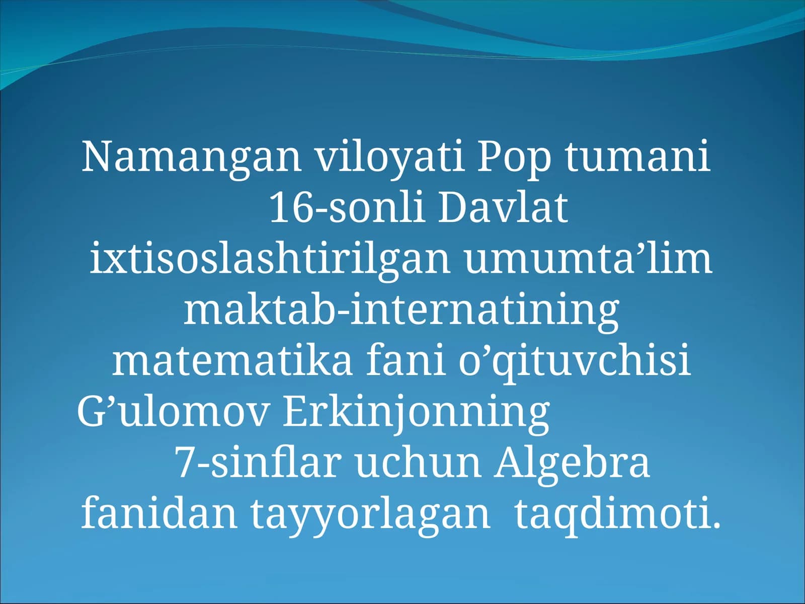 Masalalarni tenglamalar yordamida yechish