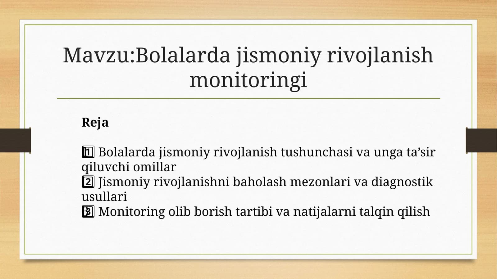 Bolalarda jismoniy rivojlanish monitoringi