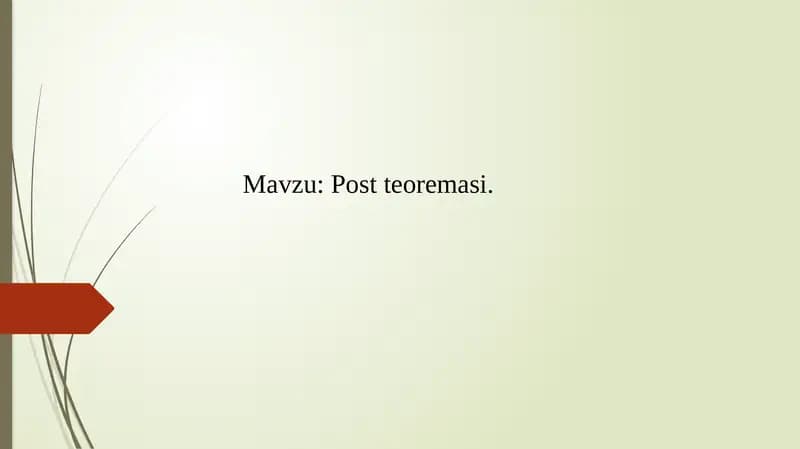 Post teoremasi