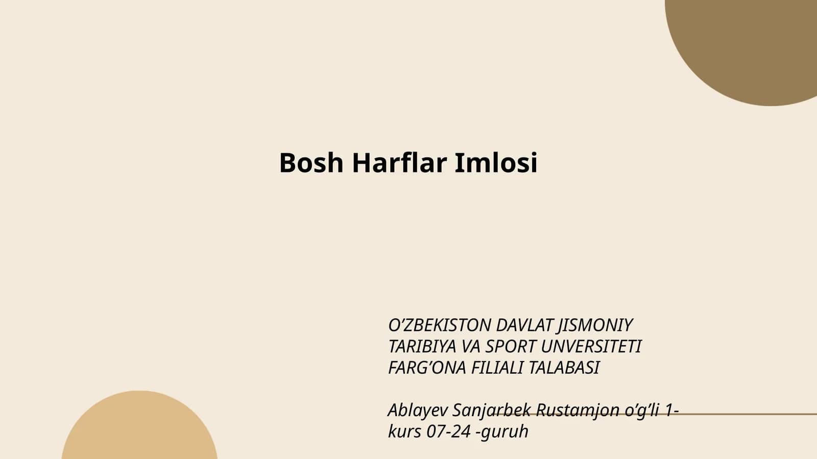 Bosh Harflar Imlosi