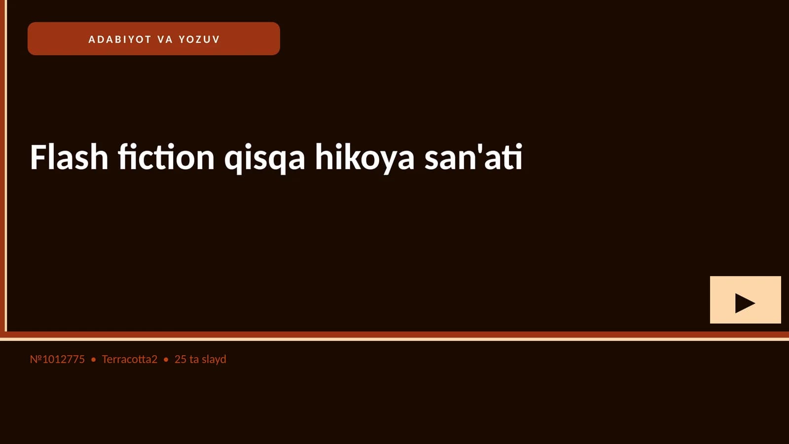 ADABIYOT VA YOZUV