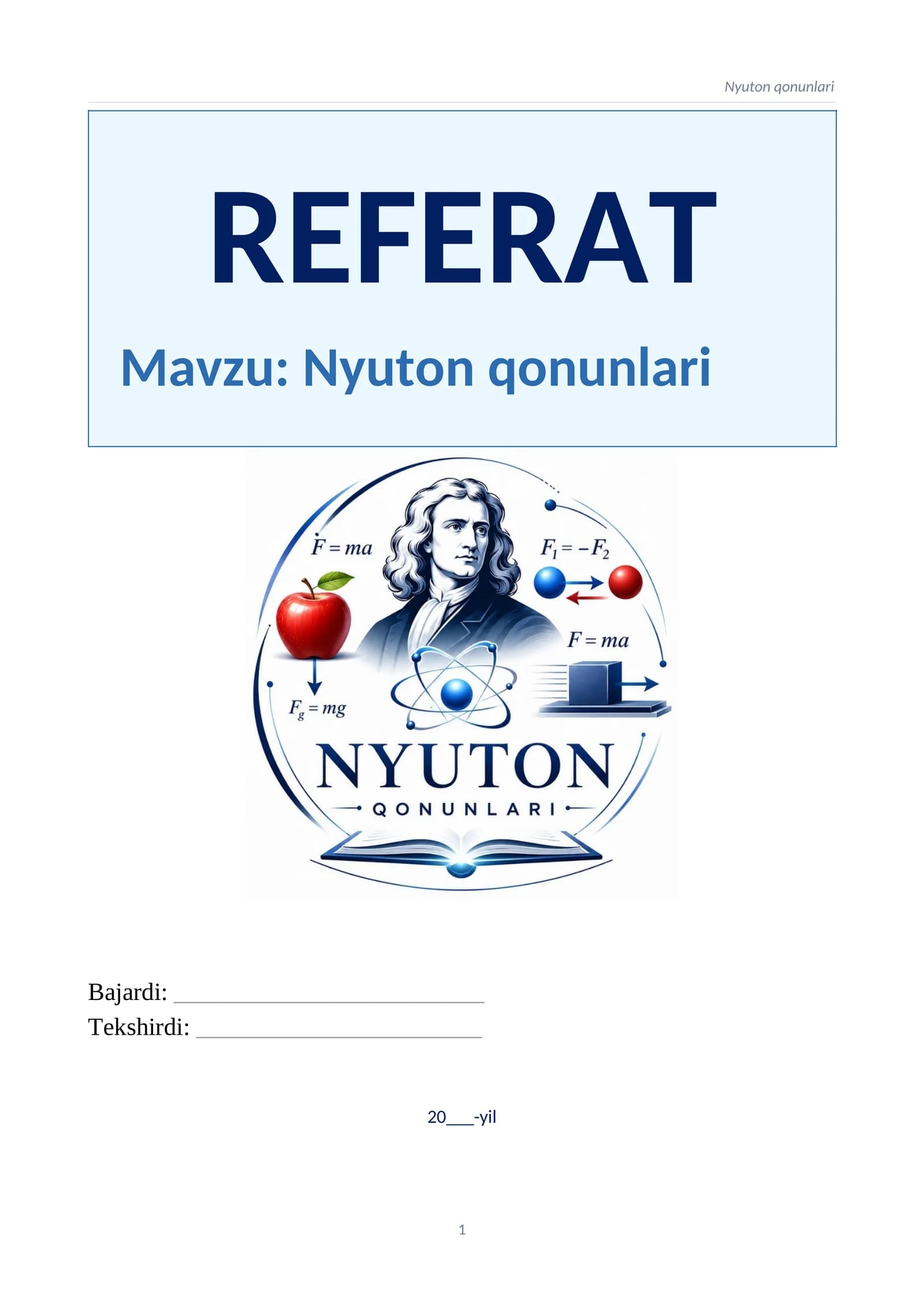 Nyuton qonunlari