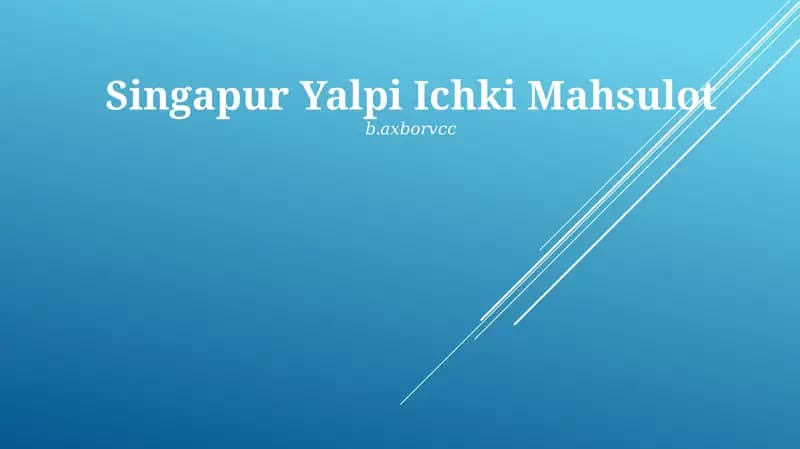 Singapur Yalpi Ichki Mahsulot