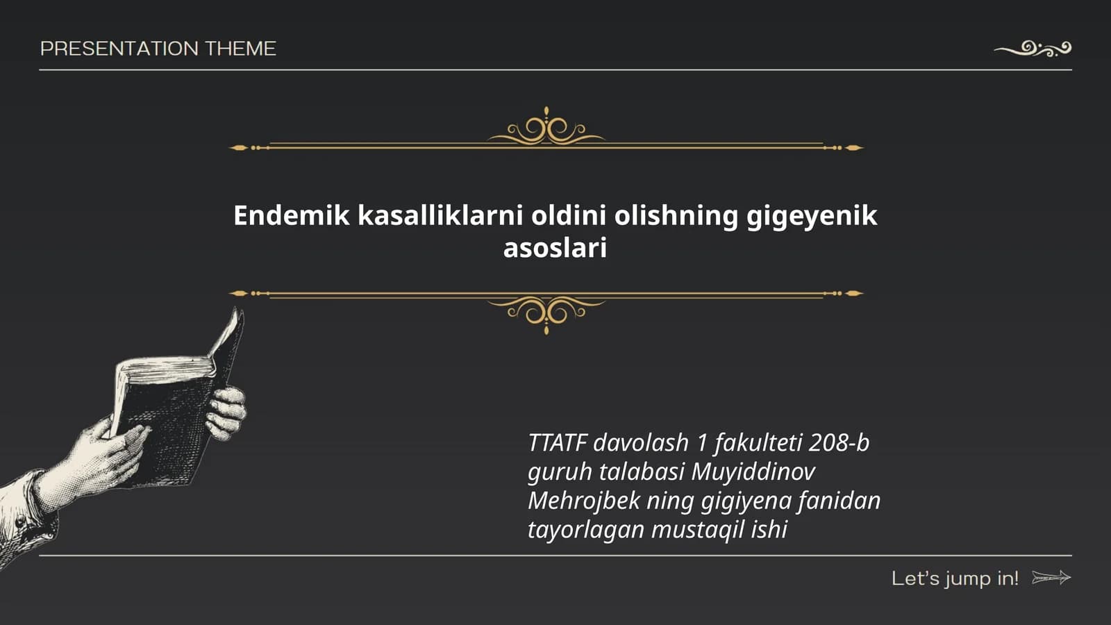 Endemik kasalliklarni oldini olishning gigeyenik asoslari