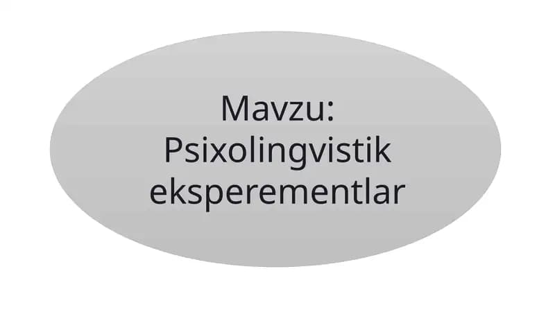 Psixolingvistika: Til va Aql O'rtasidagi Aloqa