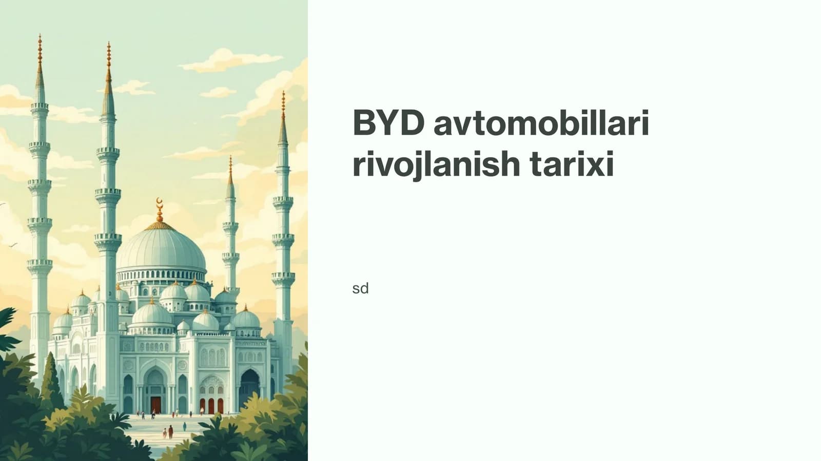 BYD avtomobillari rivojlanish tarixi