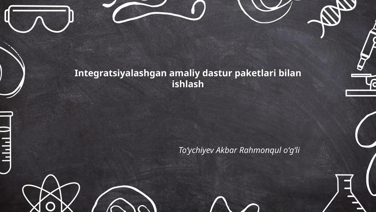 Integratsiyalashgan amaliy dastur paketlari bilan ishlash