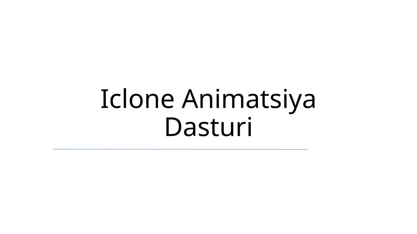 Iclone Animatsiya Dasturi