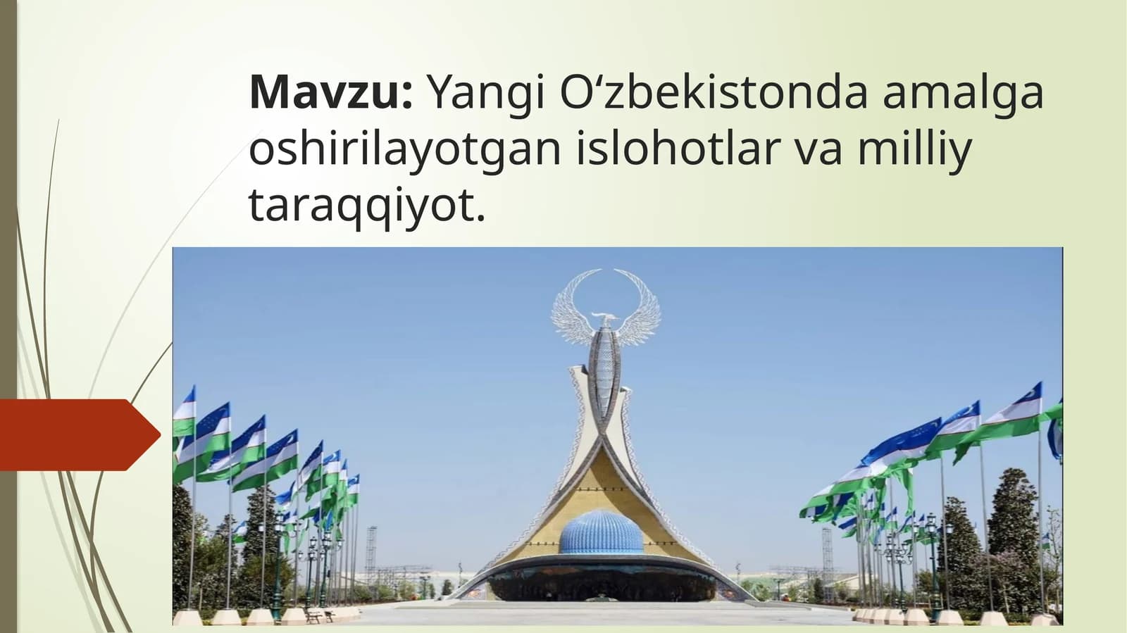 Yangi O'zbekistonda olib borilayotgan islohotlar