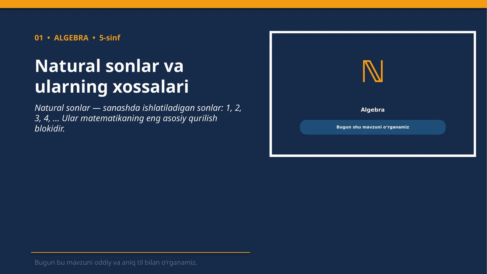 Natural sonlar va ularning xossalari