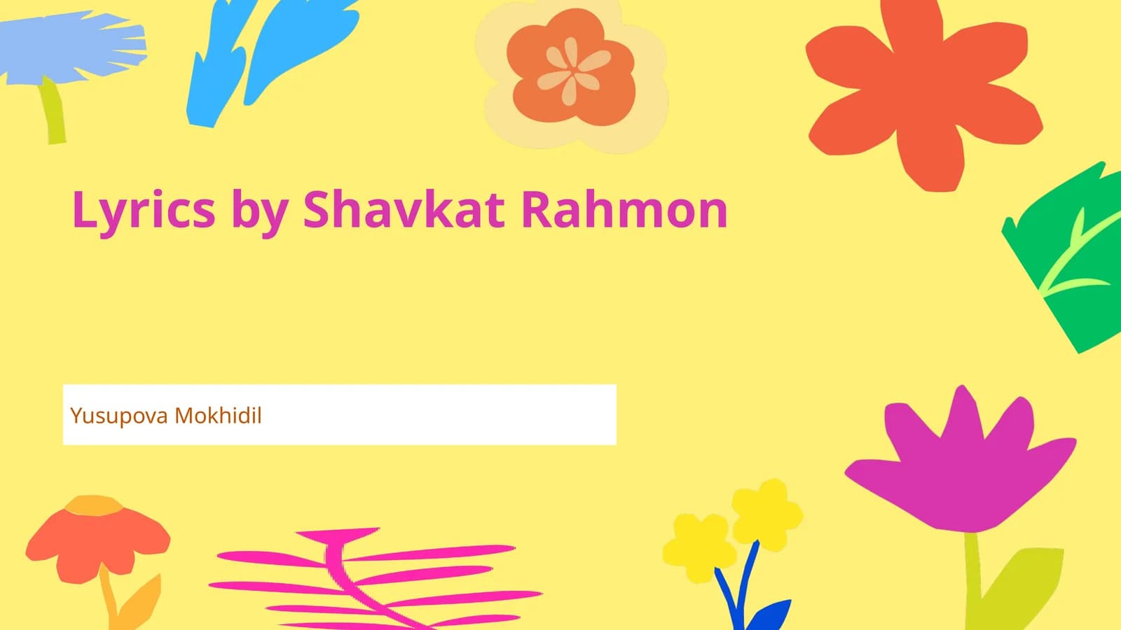 Shavkat Rahmon: A Literary Icon