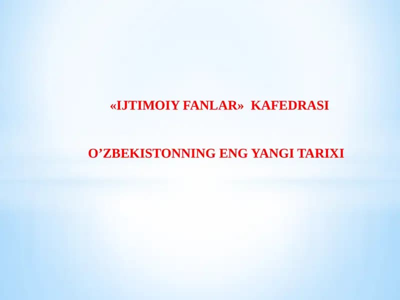 IJTIMOIY FANLAR