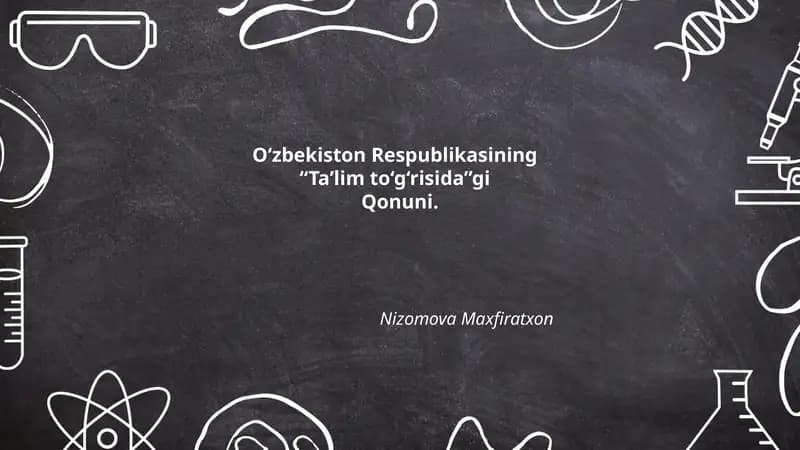 Qonun "Ta’lim to'g'risida"gi