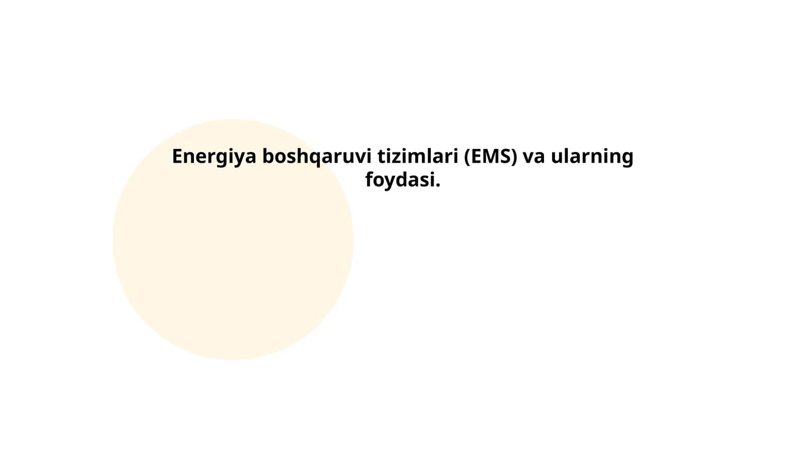 Energiya boshqaruvi tizimlari (EMS) va ularning foydasi