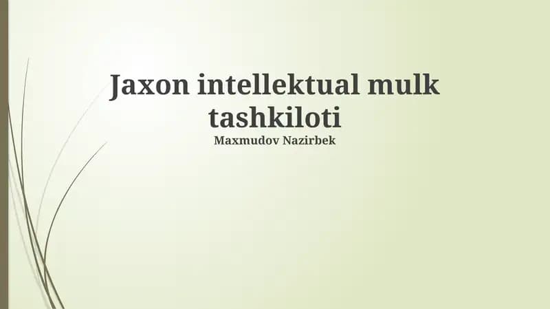 Jaxon intellektual mulk tashkiloti