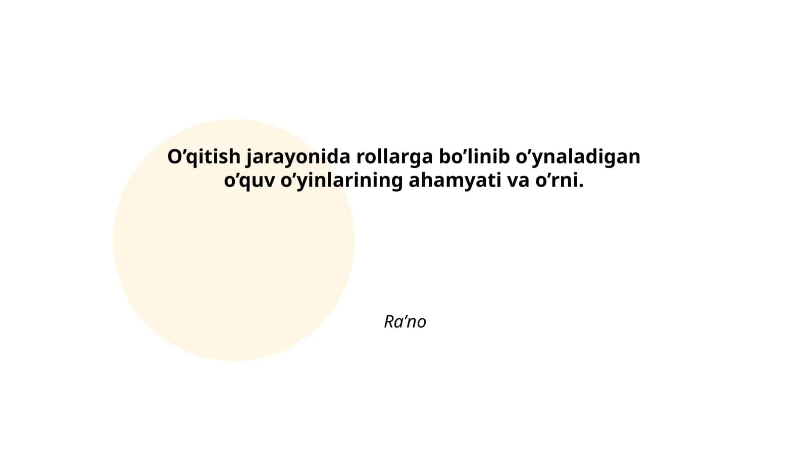 O'quv o'yinlari