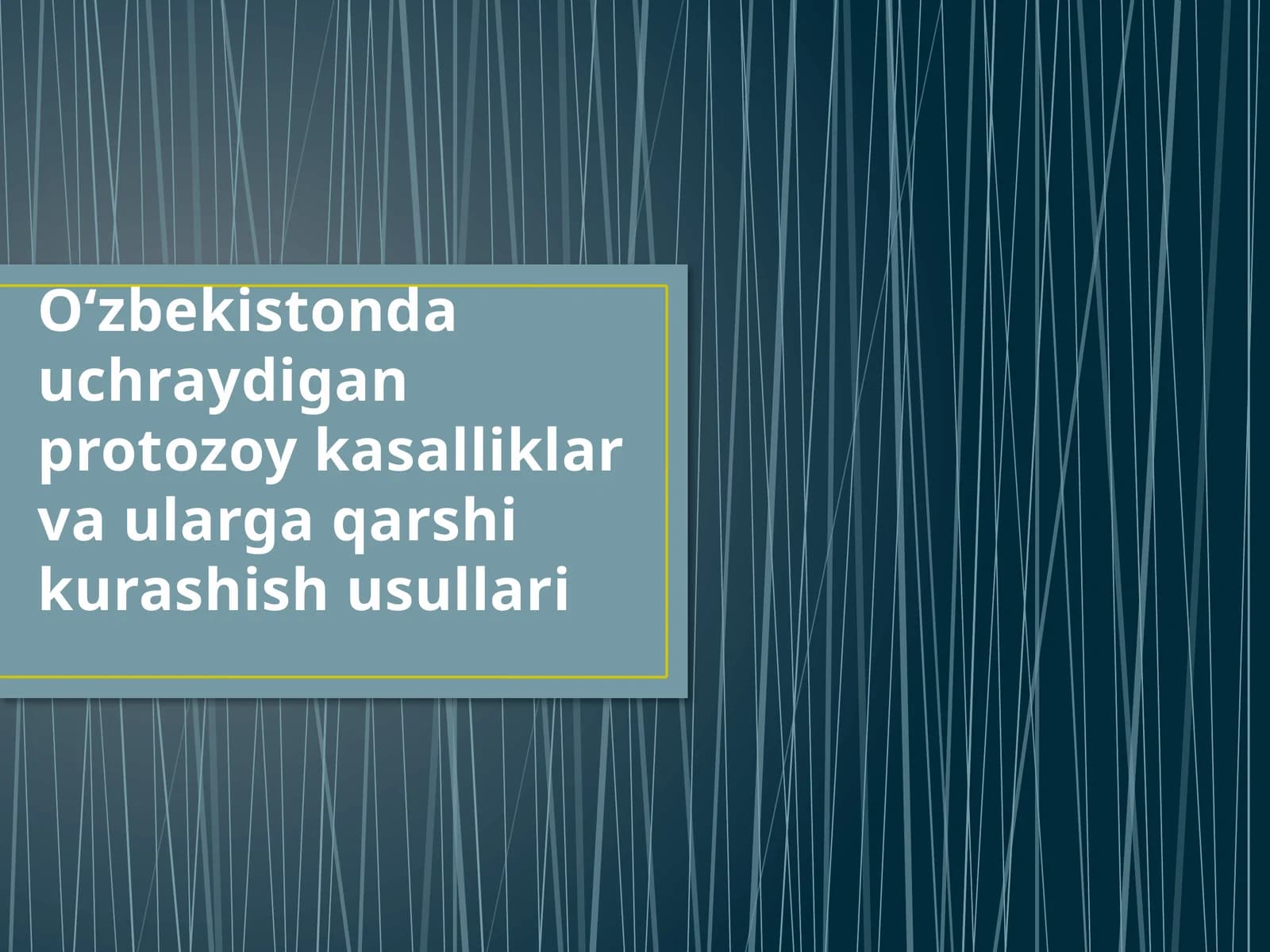 O‘zbekistonda uchraydigan protozoy kasalliklar va ularga qarshi kurashish usullari