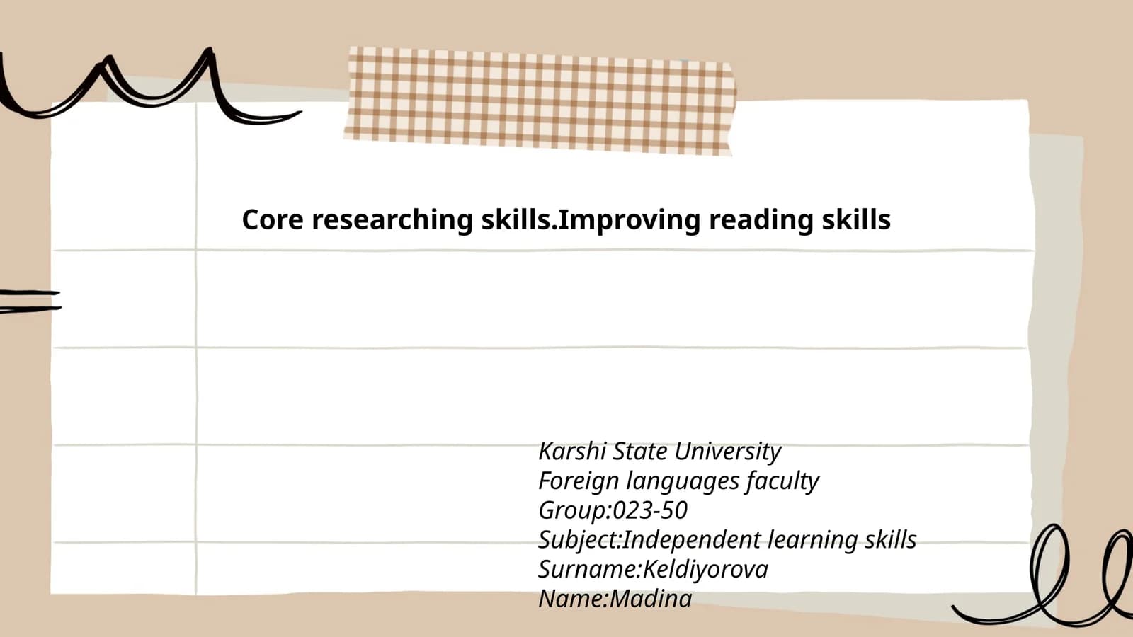 Core researching skills.Improving reading skills
