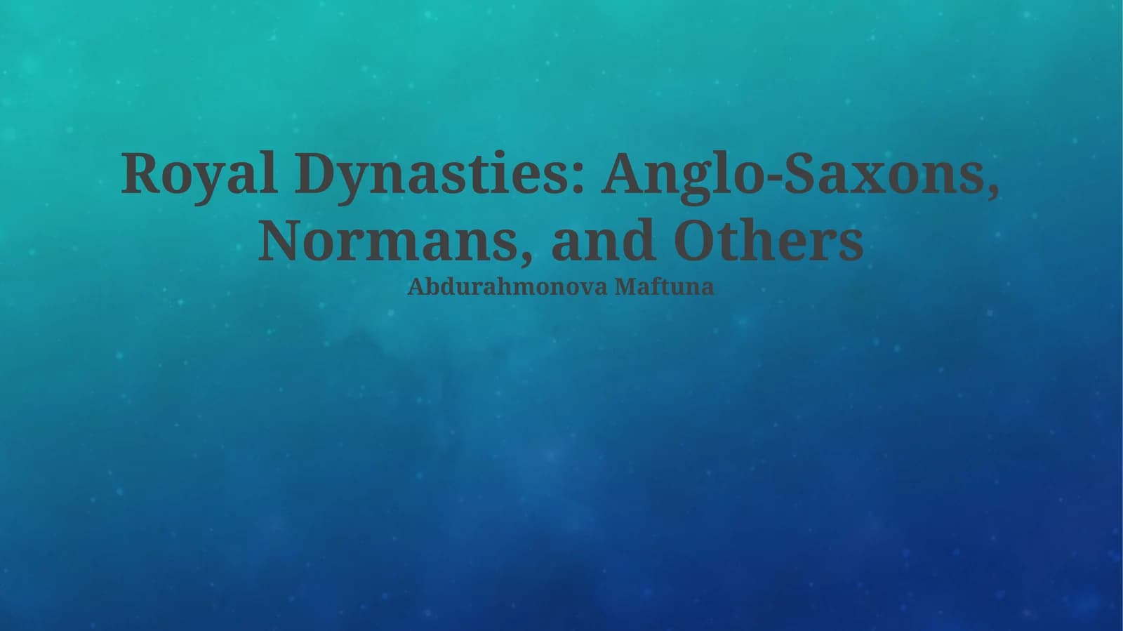 Royal Dynasties: Anglo-Saxons, Normans, and Others