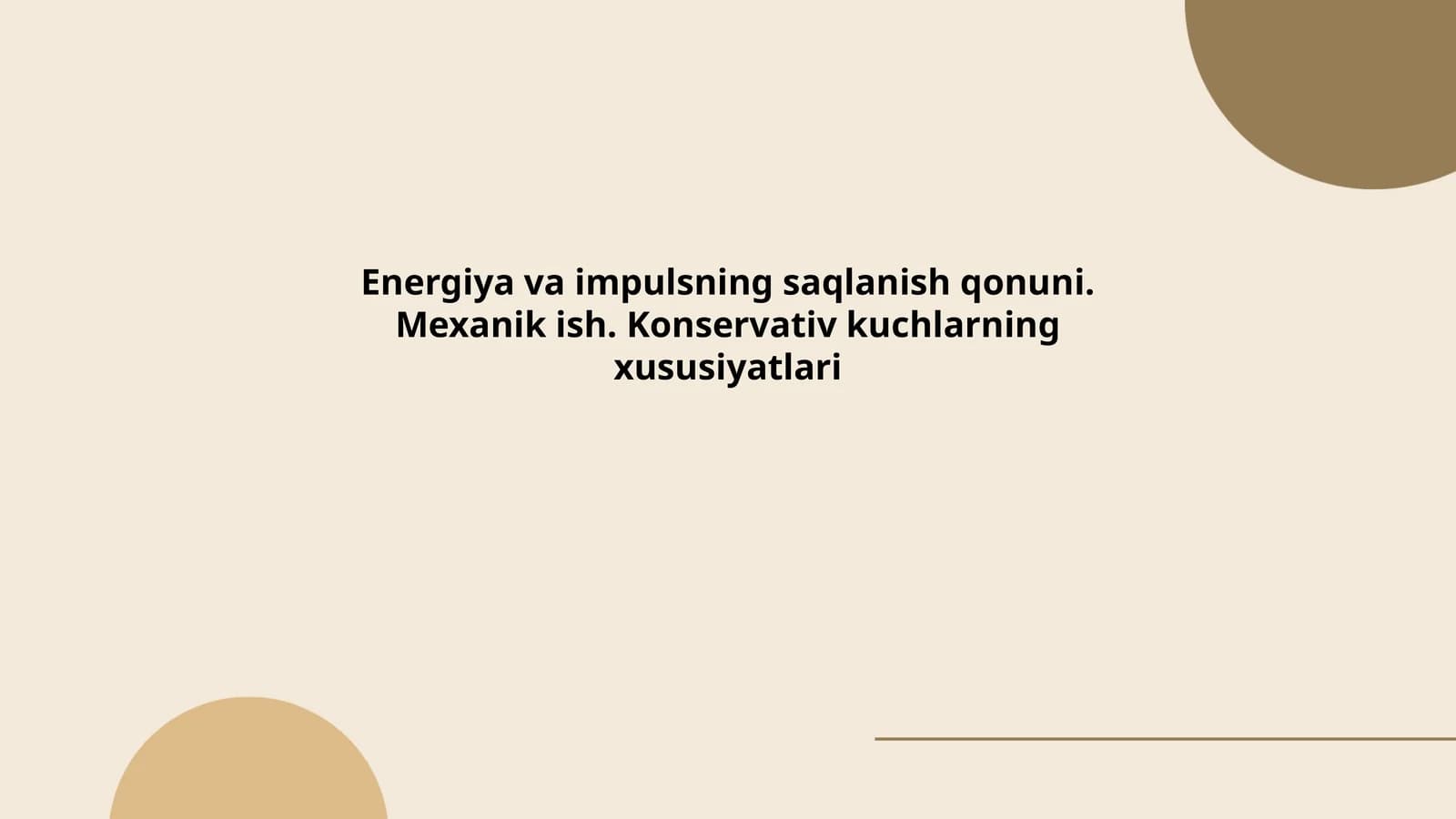 Energiya va impulsning saqlanish qonuni