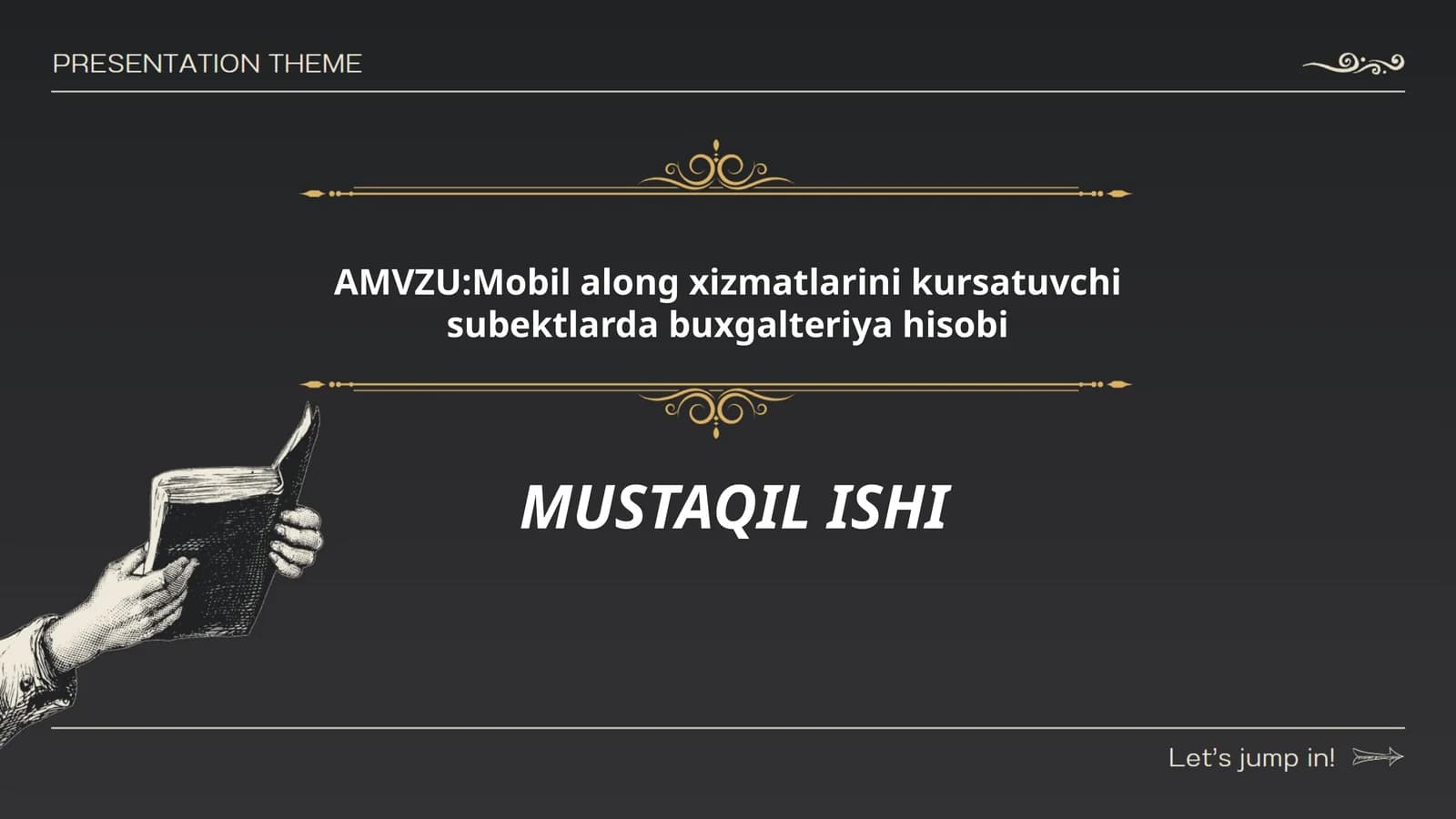 Mobil along xizmatlarini kursatuvchi subektlarda buxgalteriya hisobi