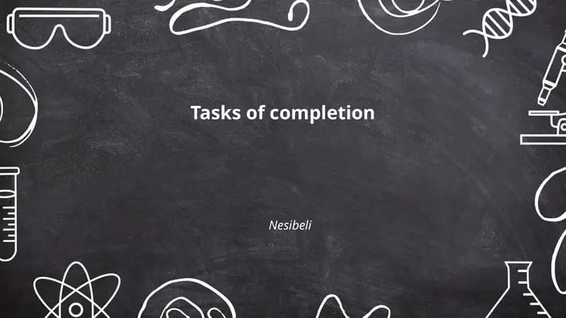 Tasks of completion