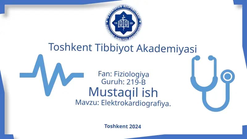 Elektrokardiografiya
