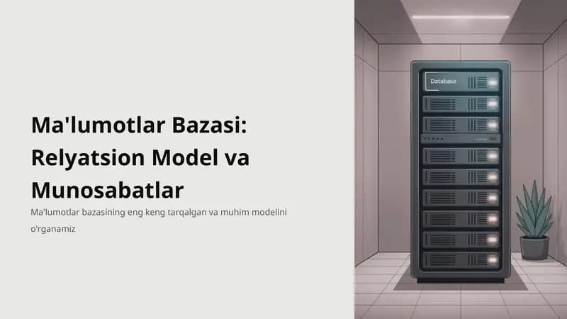Ma'lumotlar Bazasi: Relyatsion Model va Munosabatlar