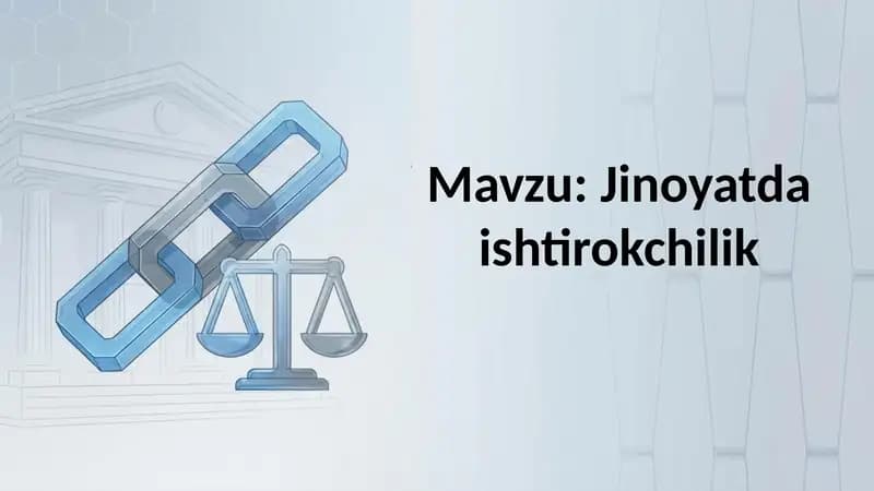 Jinoyatda ishtirokchilik