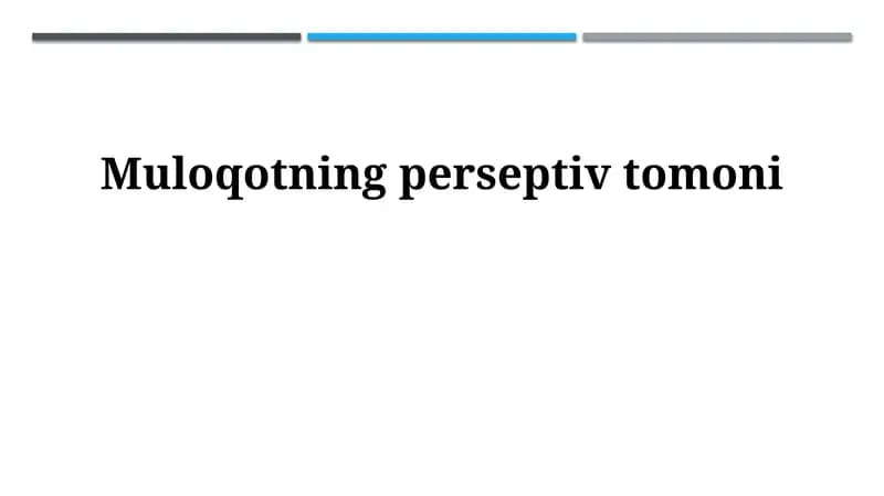 Muloqotning perseptiv tomoni