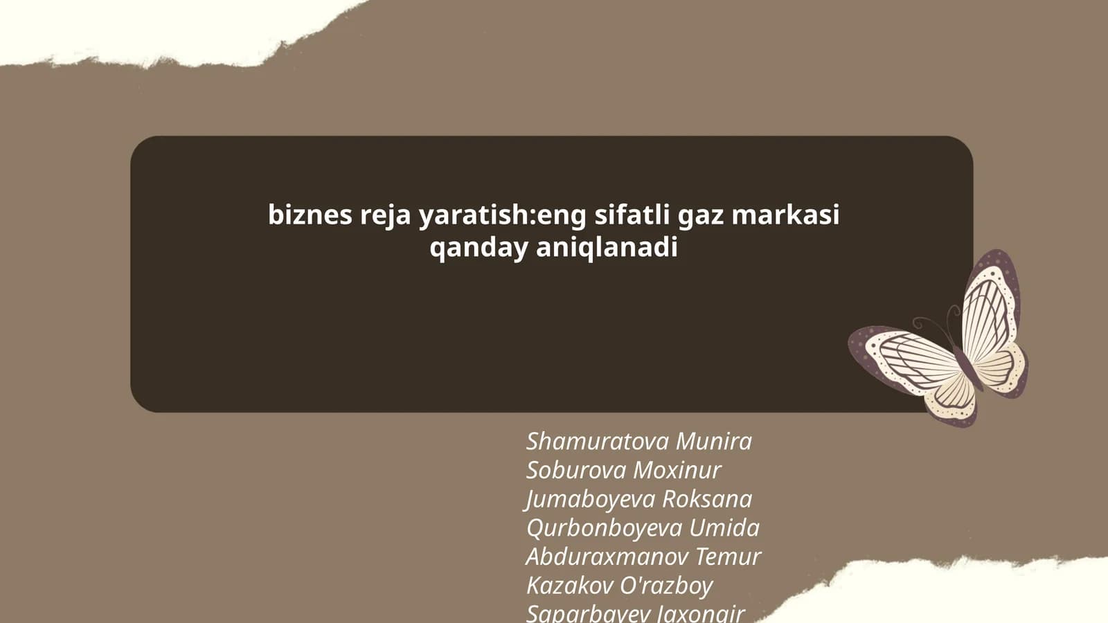 biznes reja yaratish:eng sifatli gaz markasi qanday aniqlanadi