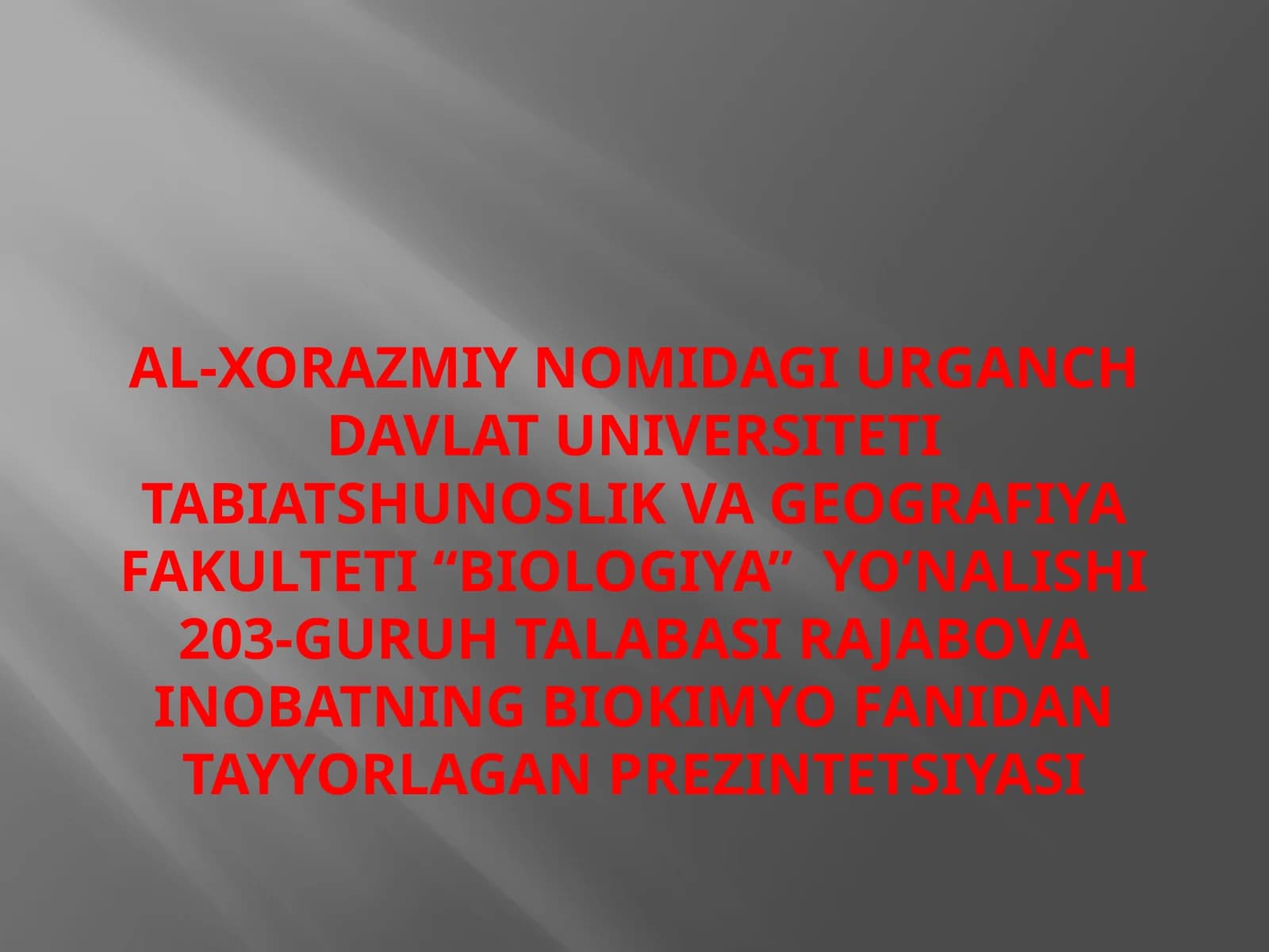 O'zbekistondagi Kimyogar Olimlarning Biokimyo va Kimyo Faniga Qo'shgan Xissalari