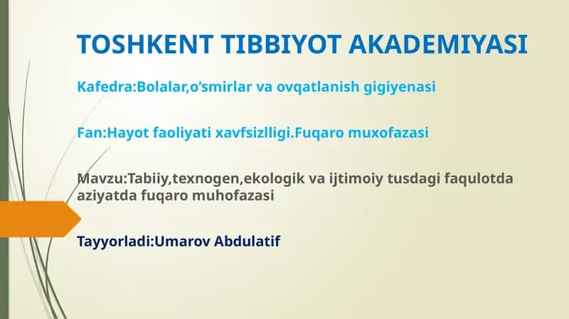 Tabiiy ofat turlari