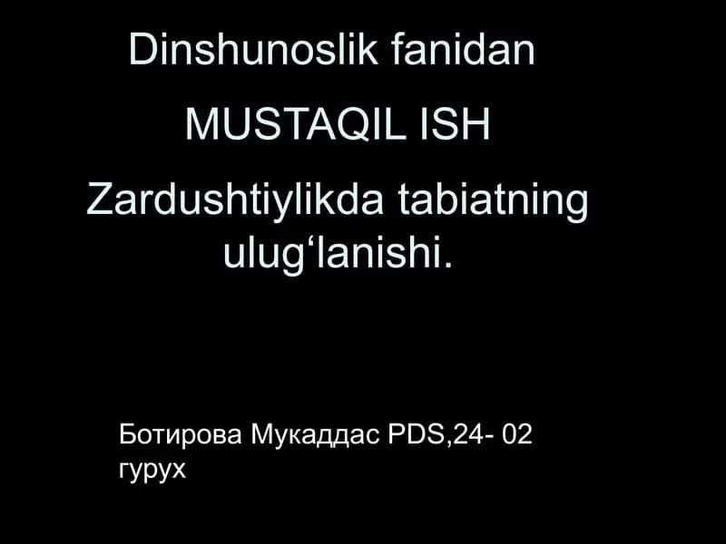 Zardushtiylikdan