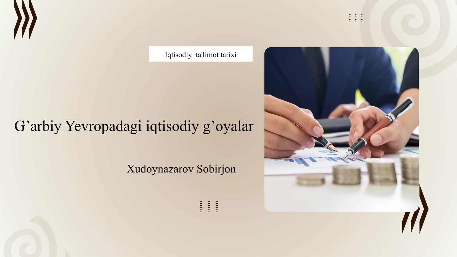 G’arbiy Yevropadagi iqtisodiy g’oyalar