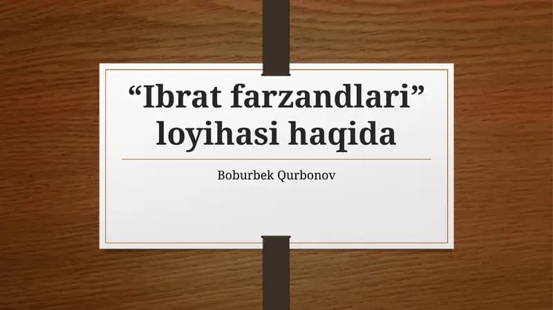 Ibrat farzandlari