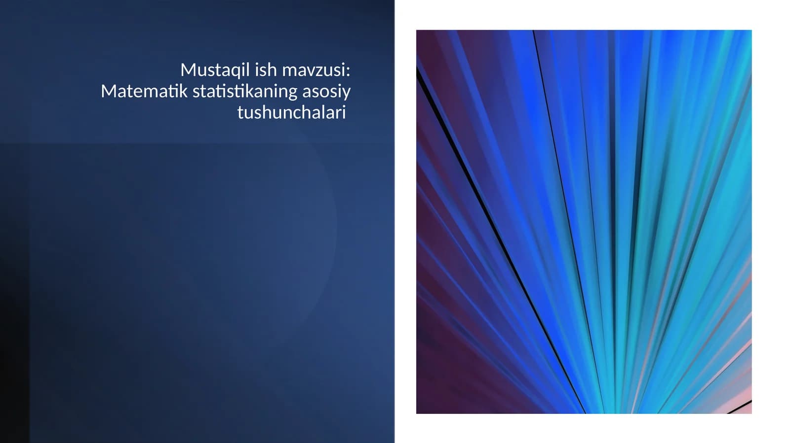 Matematik statistikaning asosiy tushunchalari
