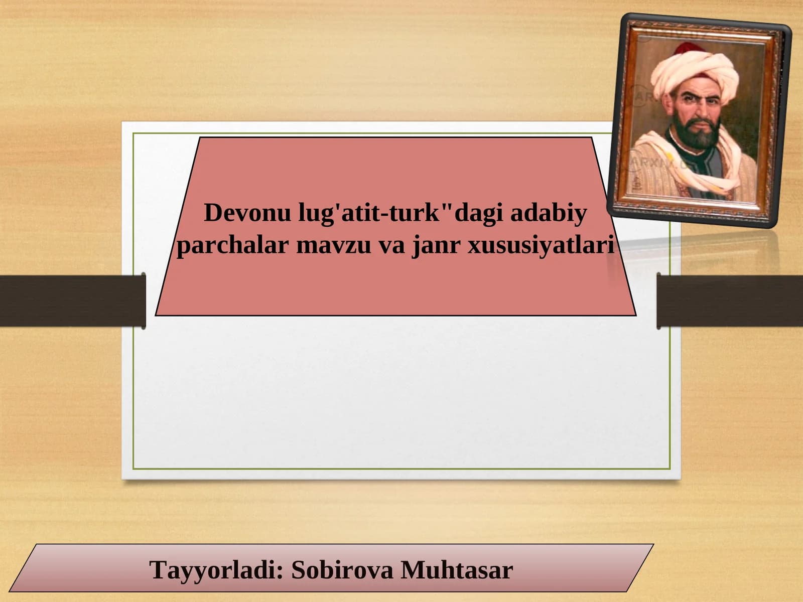 Devonu lug'atit-turk"dagi adabiy parchalar mavzu va janr xususiyatlari