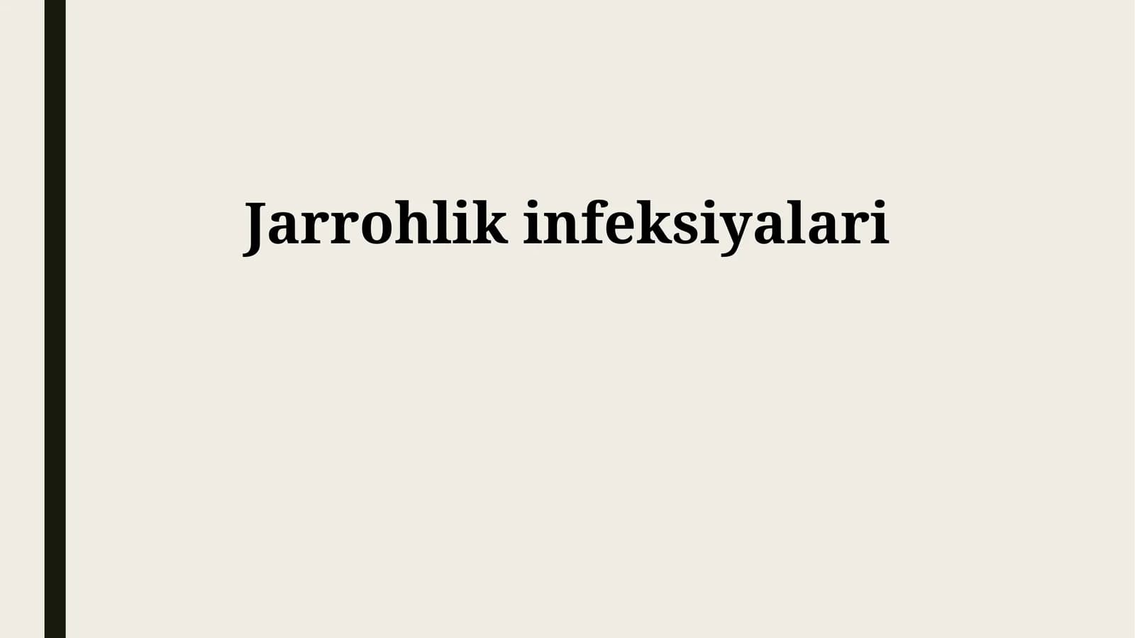 Jarrohlik infeksiyalari