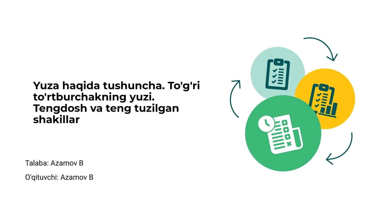 To'g'ri to'rtburchakning yuzi
