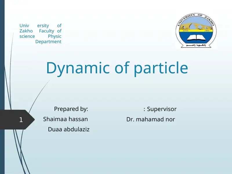 Dynamicofparticle
