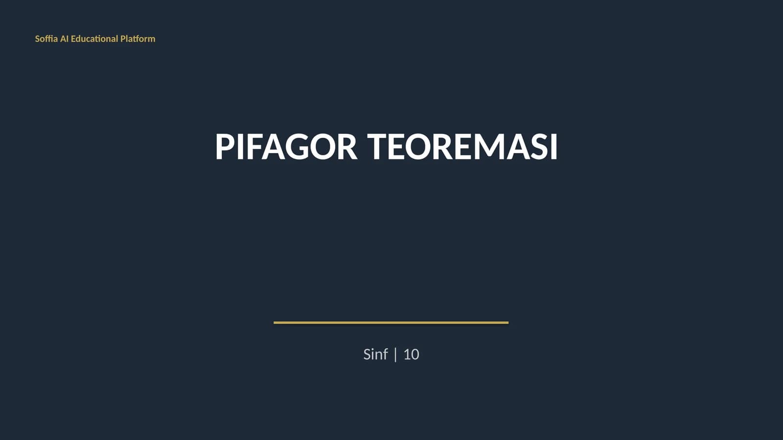PIFAGOR TEOREMASI