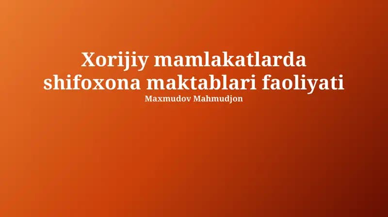HAMKORLIK VA ALMASHINUVDORLIK DASTURLARI